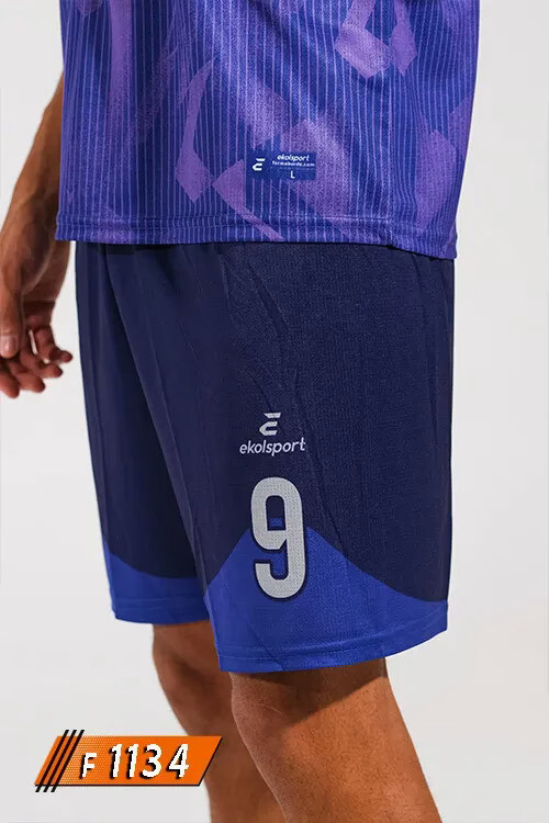 Barcelona Mor Lacivert Halı Saha Forması - F1134 - Görsel 4