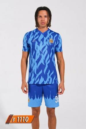 Arjantin – Mavi Alev Desenli Futbol Forması - F1110