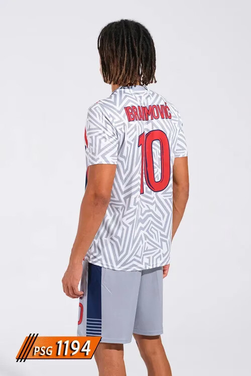 PSG - Paris Saint-Germain Gri Desenli Futbol Forması - PSG1194 - Görsel 2