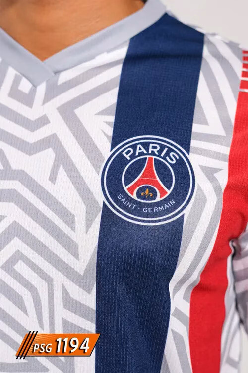 PSG - Paris Saint-Germain Gri Desenli Futbol Forması - PSG1194 - Görsel 3