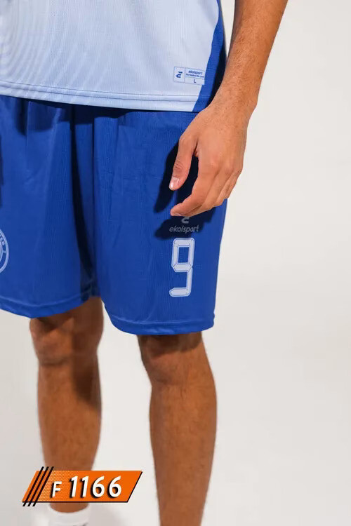 Manchester City mavi açık mavi halı saha forması şort detayı numara baskılı F 1166