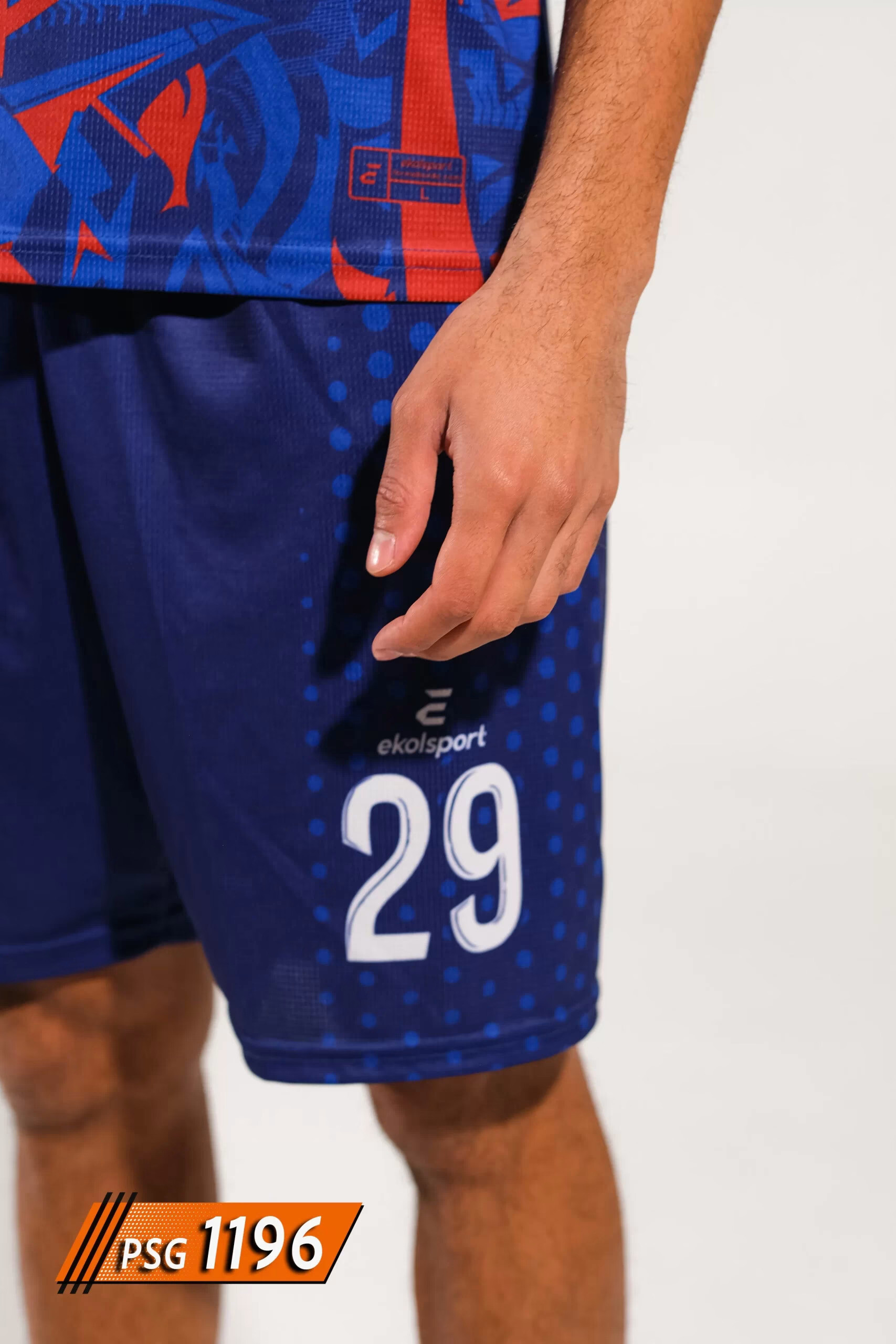 Paris Saint-Germain Mavi Kırmızı Desenli Antrenman Forması - F1196 - Görsel 4