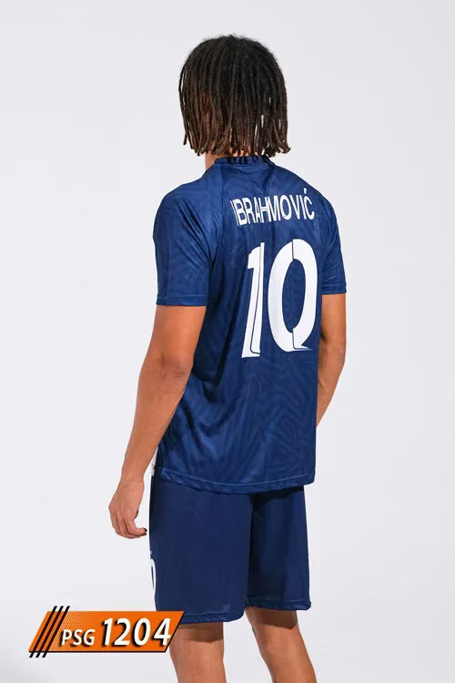 Paris Saint Germain lacivert kırmızı halı saha forması arka görünüm numara baskılı PSG 1204