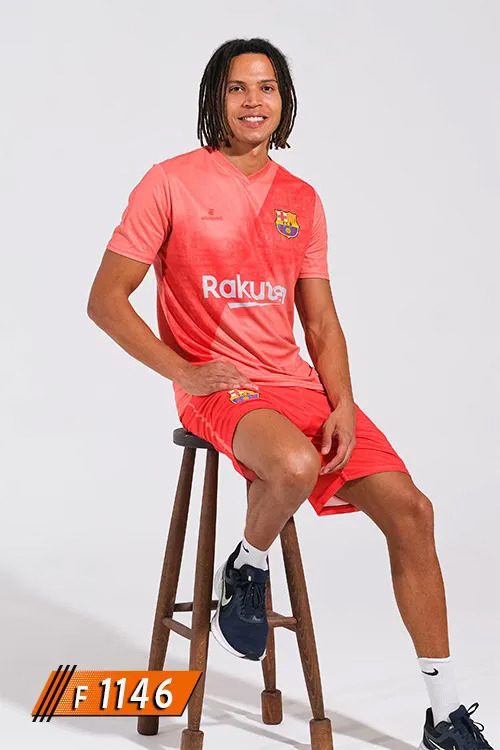 Barcelona Mercan Kırmızı Halı Saha Forması - F1146 - Görsel 4