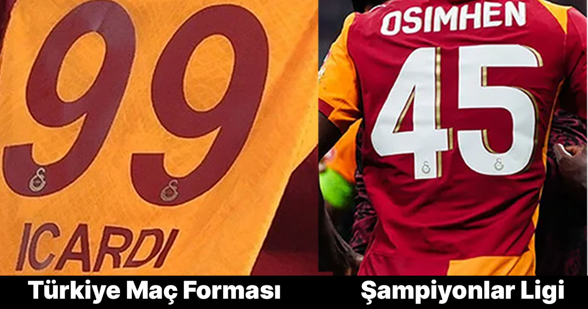 Galatasaray Türkiye ve Şampiyonlar Ligi Forma Yazı Fontu
